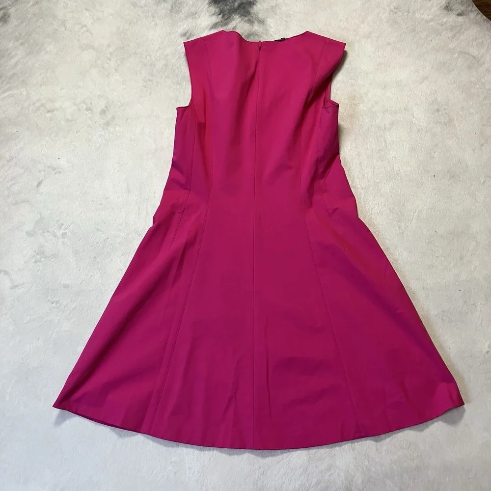 Lafayette 148 New‎ York Dress Womens Size 4 Pink Fit Flare Office Stretch